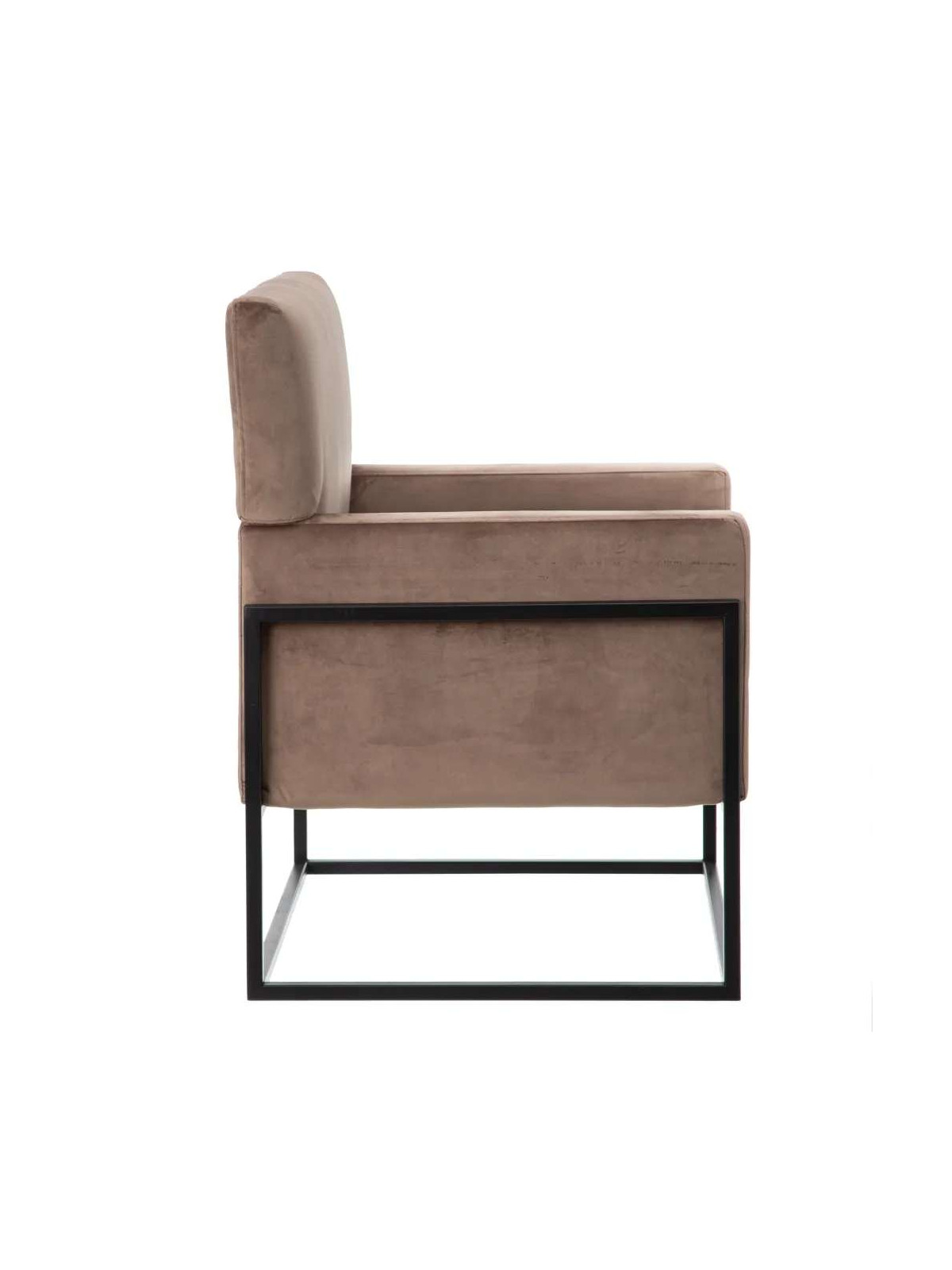 Fauteuil Martina velours taupe