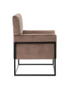 Fauteuil Martina velours taupe