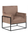 Fauteuil Martina velours taupe