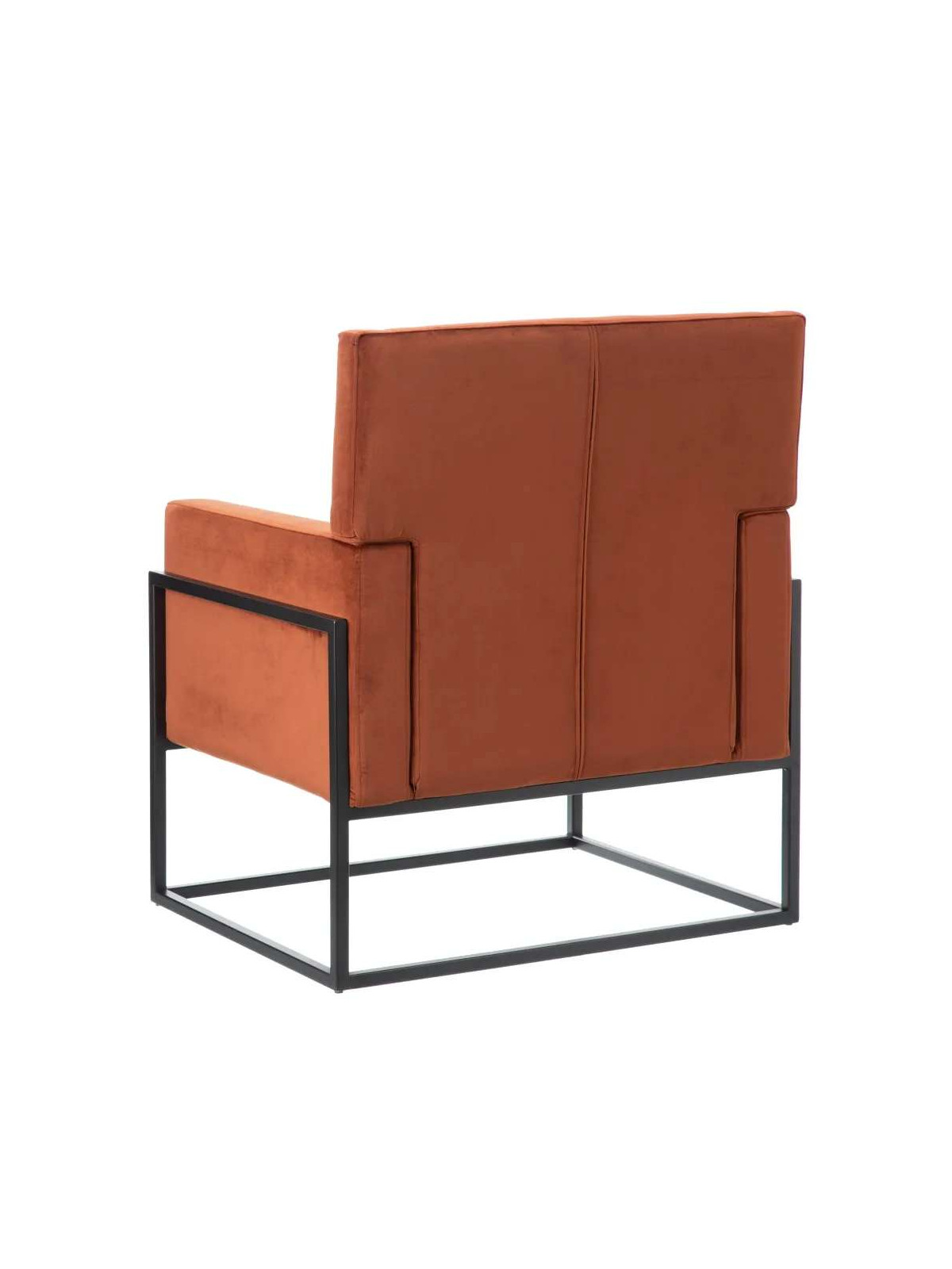 Fauteuil Martina velours orange