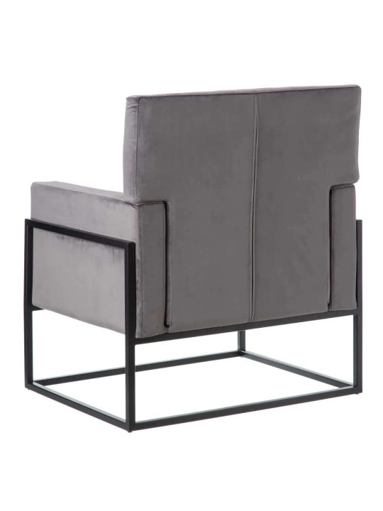 Fauteuil Martina velours gris