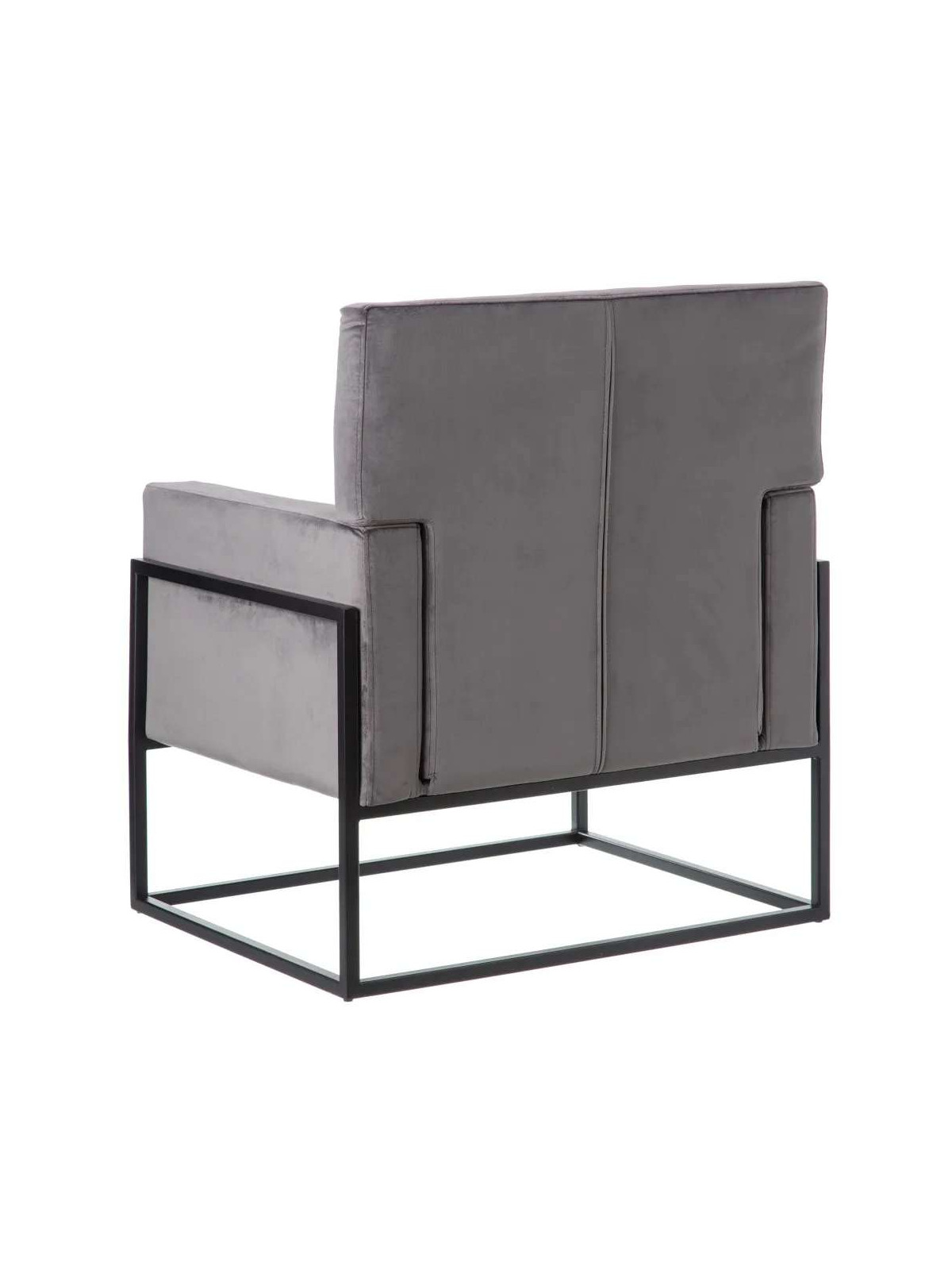 Fauteuil Martina velours gris