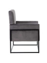 Fauteuil Martina velours gris