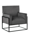 Fauteuil Martina velours gris