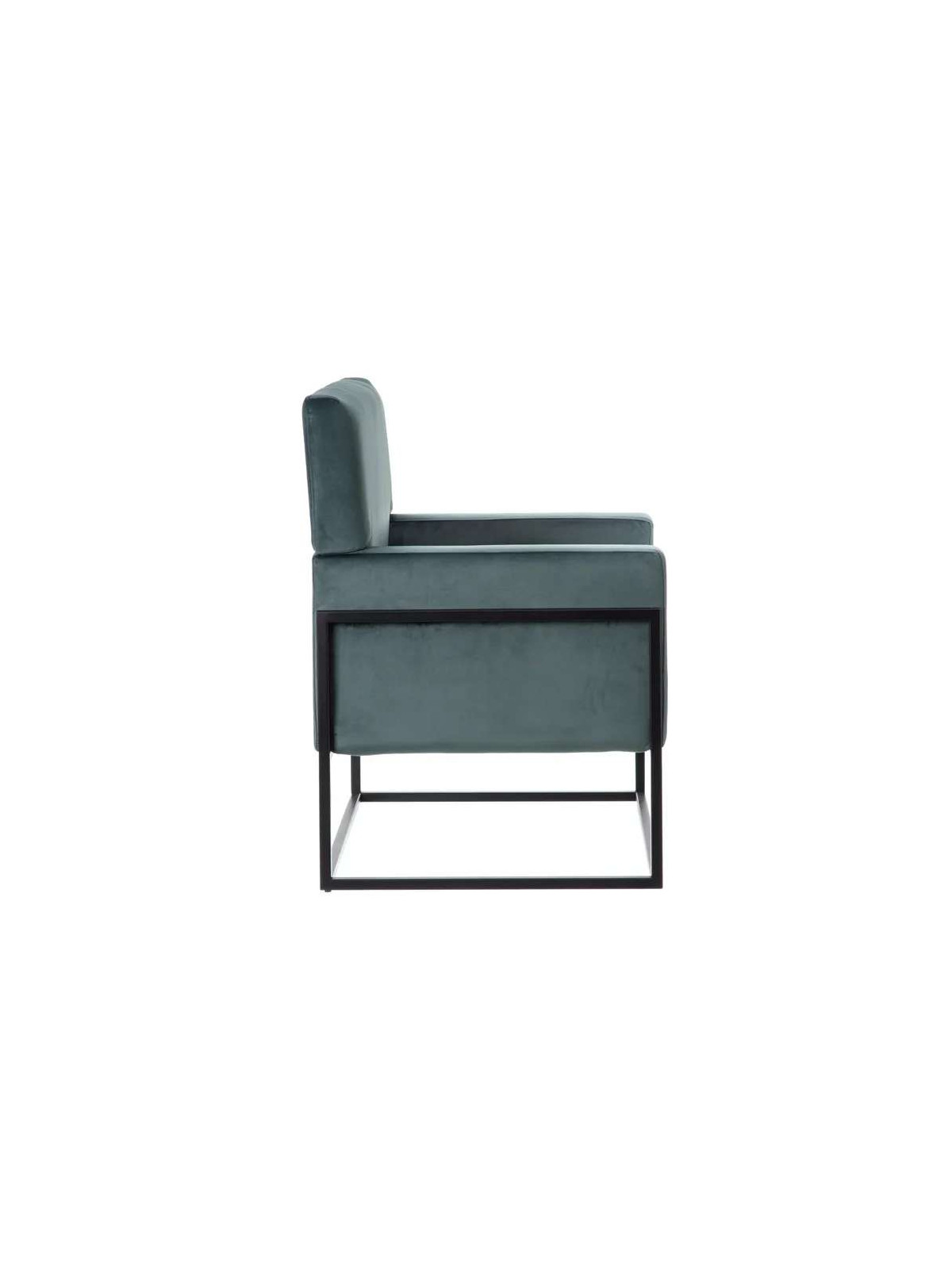 Fauteuil Martina velours bleu