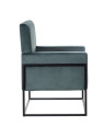 Fauteuil Martina velours bleu