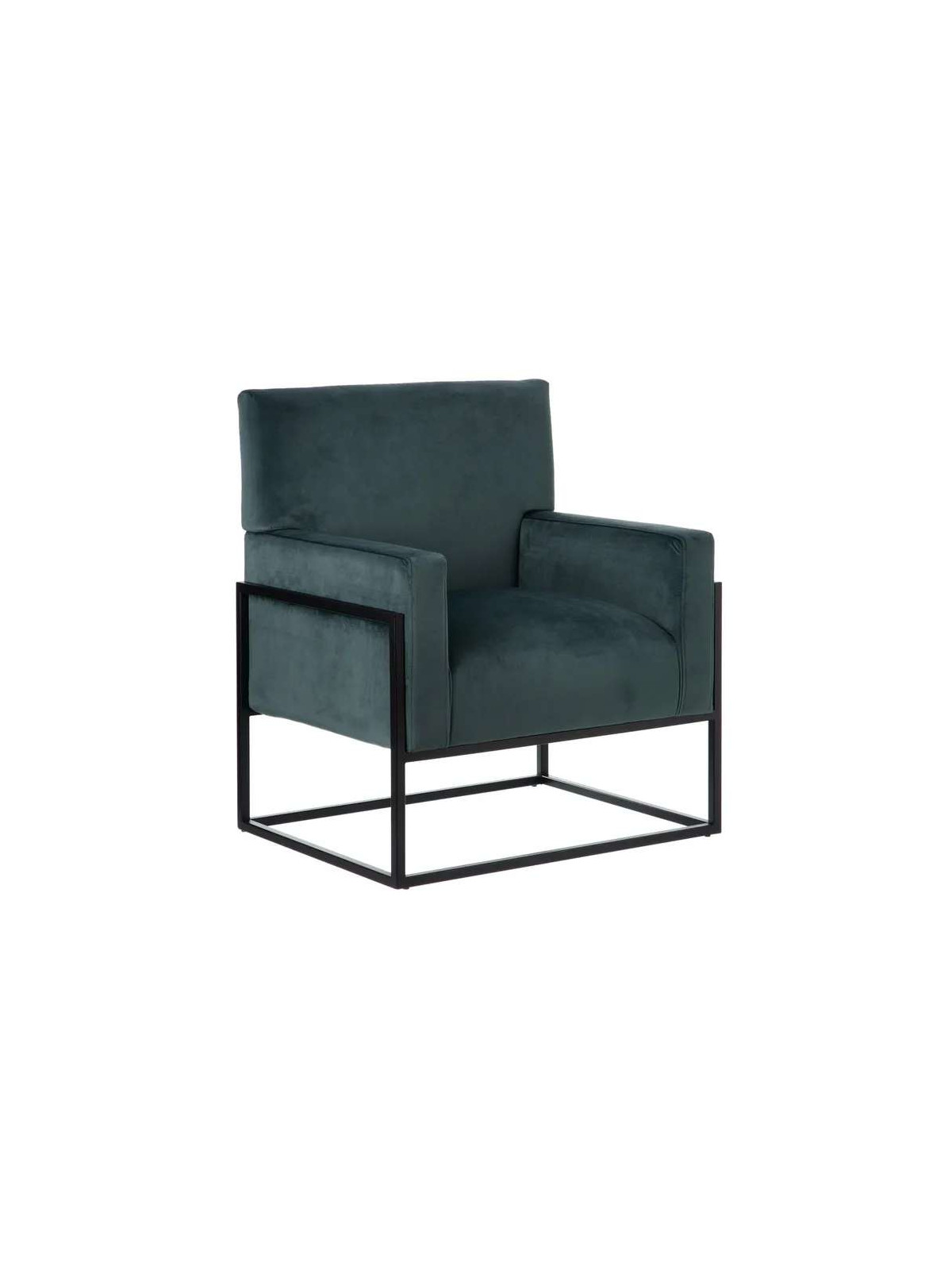 Fauteuil Martina velours bleu