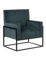 Fauteuil Martina velours bleu