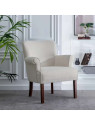 Fauteuil Lorca velours crème