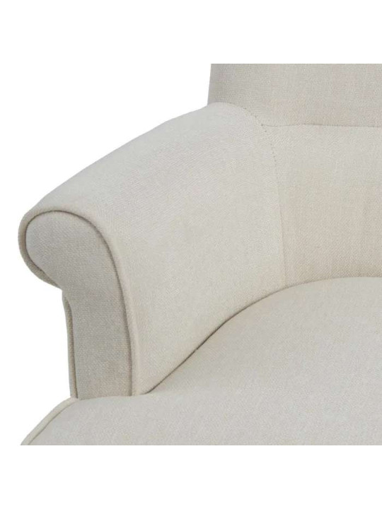 Fauteuil Lorca velours crème