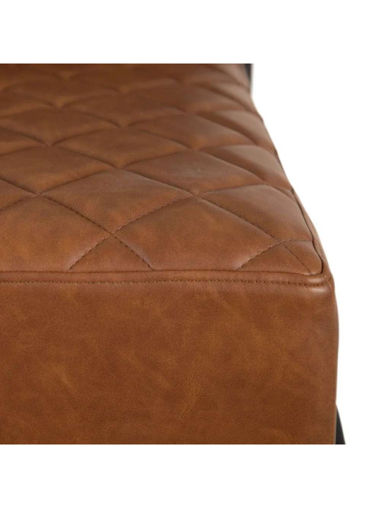 Fauteuil Millport en cuir marron