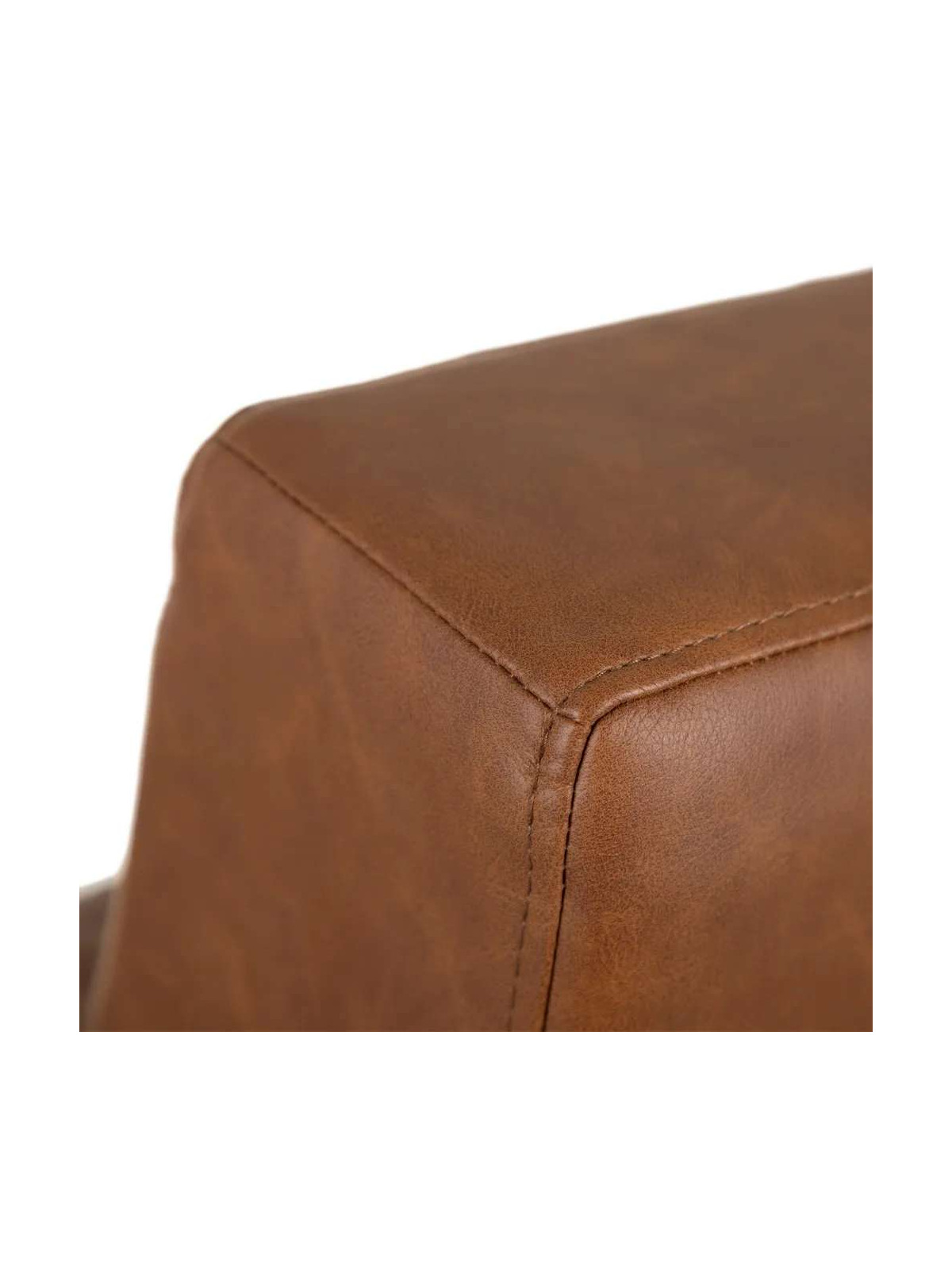 Fauteuil Millport en cuir marron