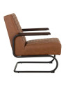 Fauteuil Millport en cuir marron