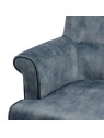 Fauteuil Lorca velours bleu