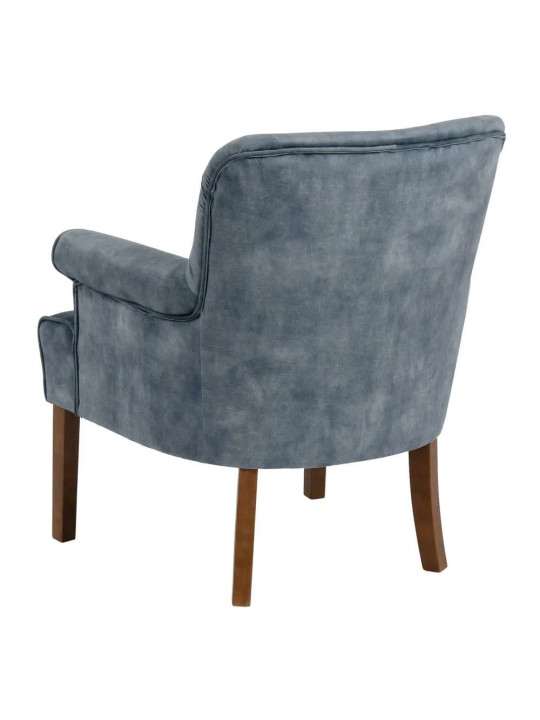 Fauteuil Lorca velours bleu