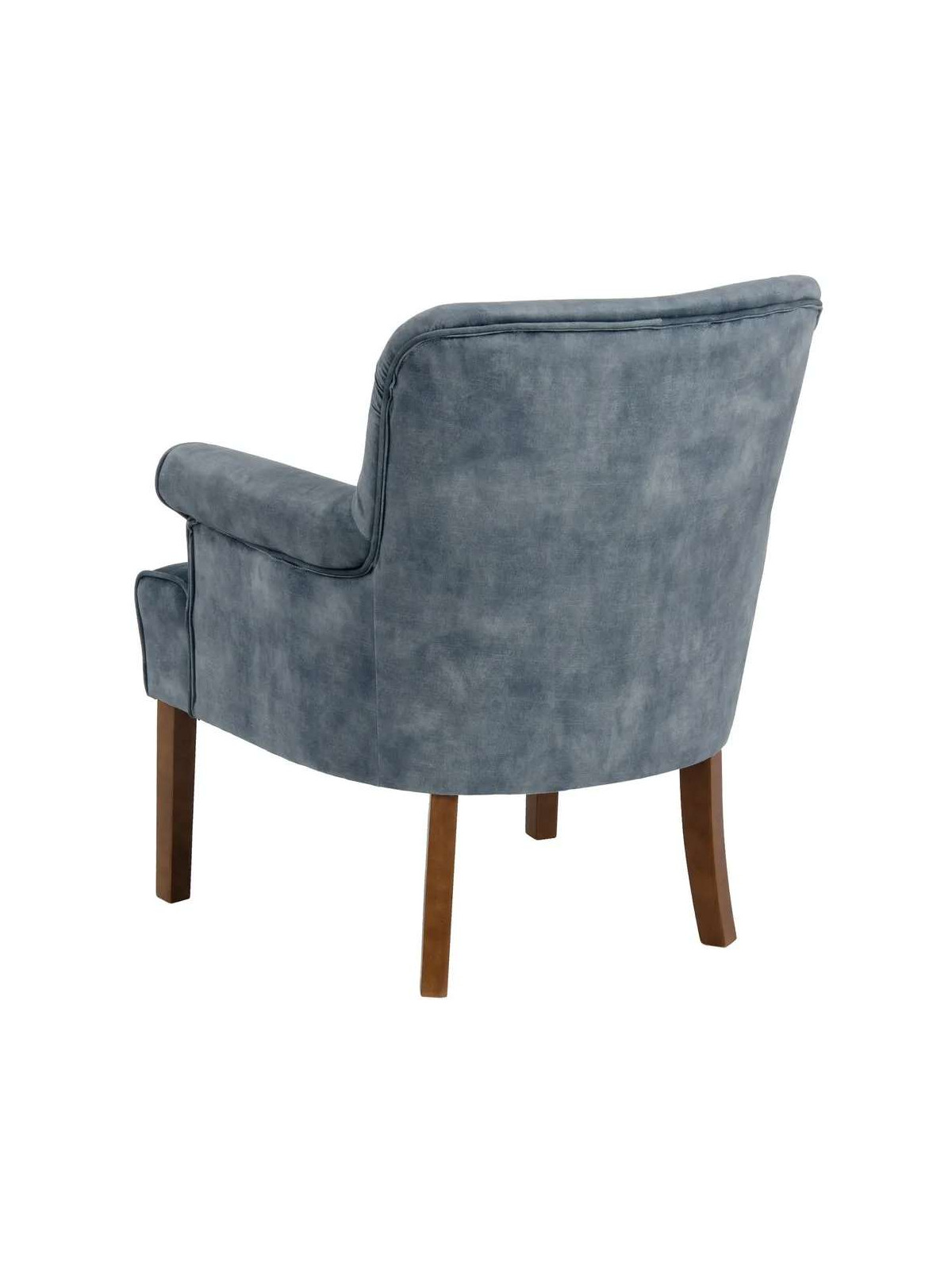 Fauteuil Lorca velours bleu