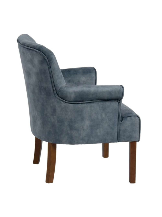 Fauteuil Lorca velours bleu