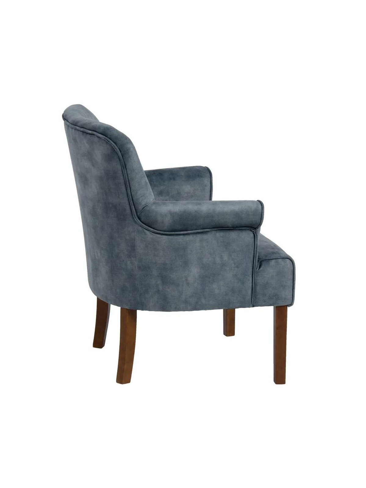 Fauteuil Lorca velours bleu