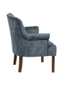 Fauteuil Lorca velours bleu