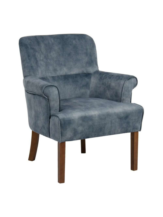 Fauteuil Lorca velours bleu