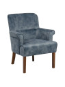 Fauteuil Lorca velours bleu