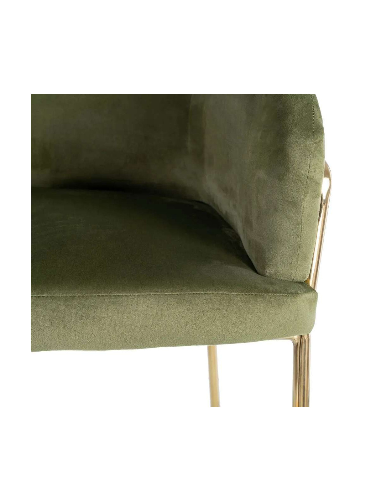 Fauteuil velours vert Anita