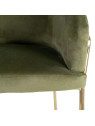 Fauteuil velours vert Anita