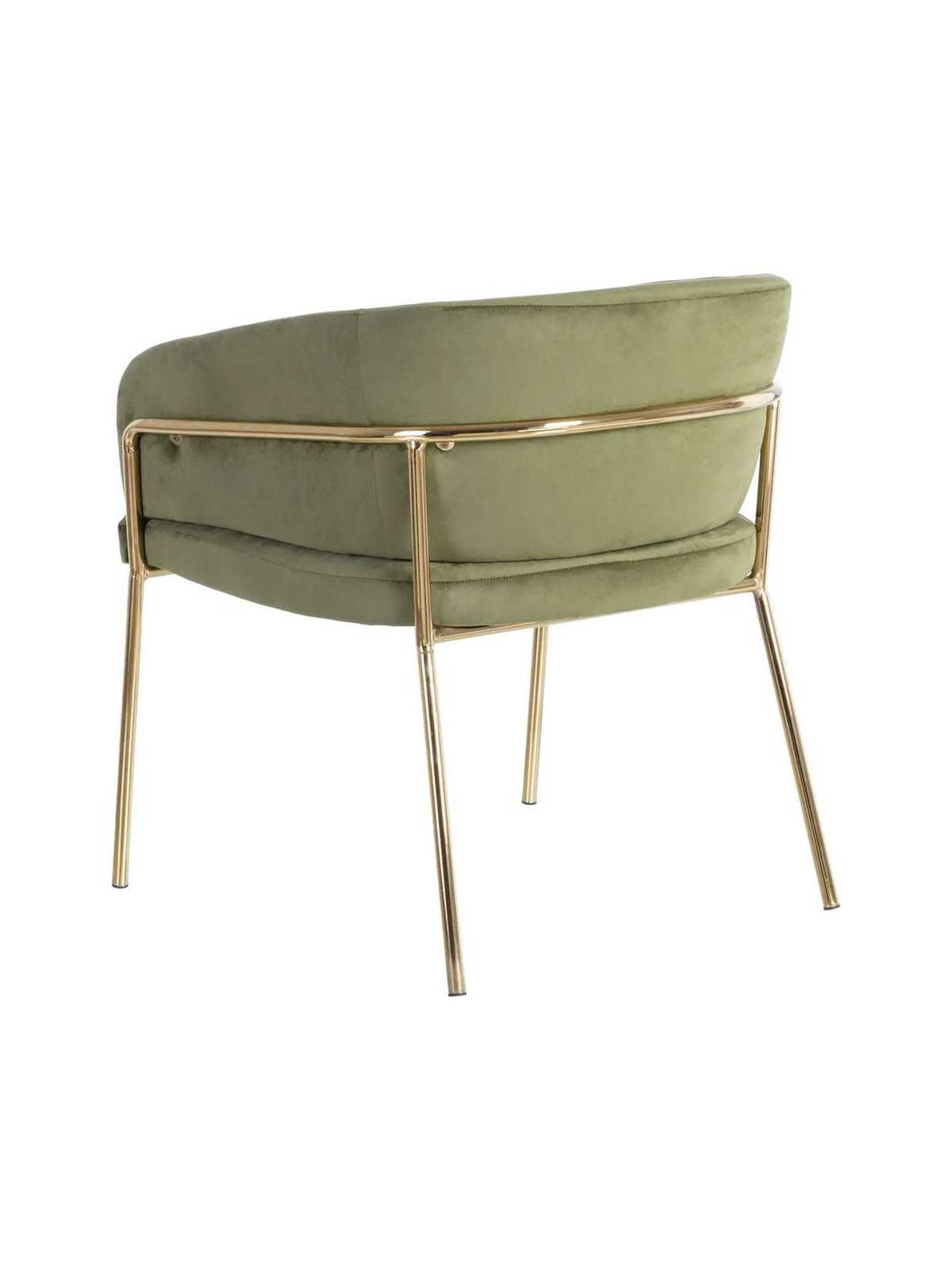 Fauteuil velours vert Anita