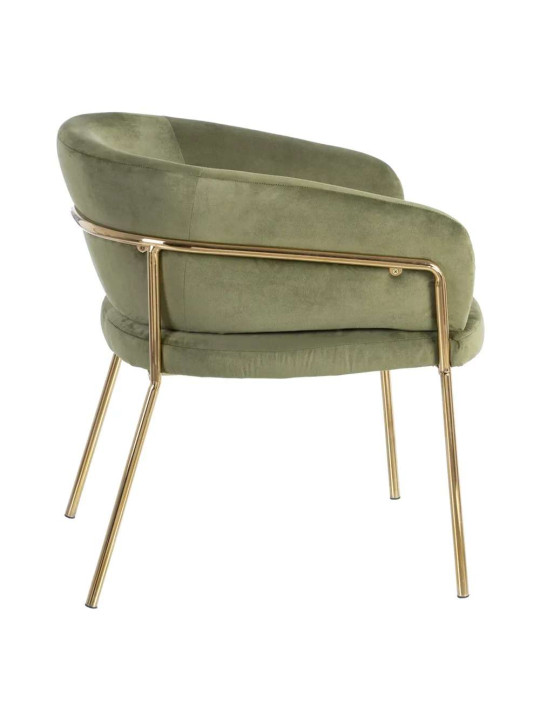 Fauteuil velours vert Anita