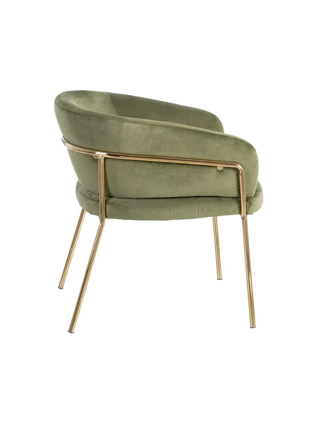 Fauteuil velours vert Anita