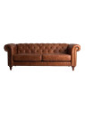 Canapé  chesterfield Rima en cuir marron