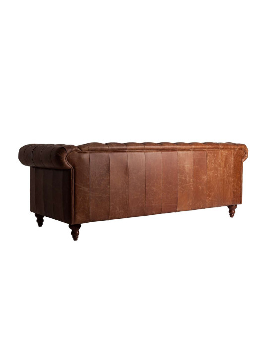 Canapé  chesterfield Rima en cuir marron