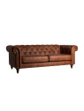 Canapé  chesterfield Rima en cuir marron