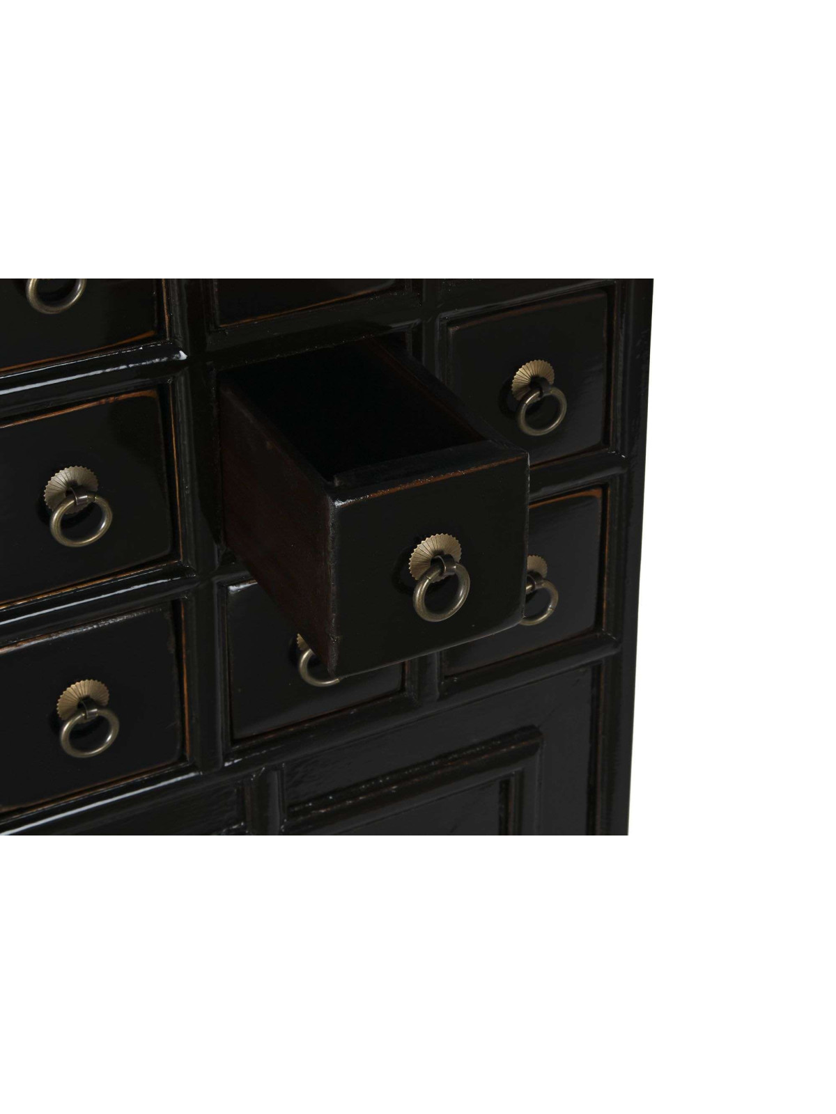 Console Sanya en bois d’orme noire