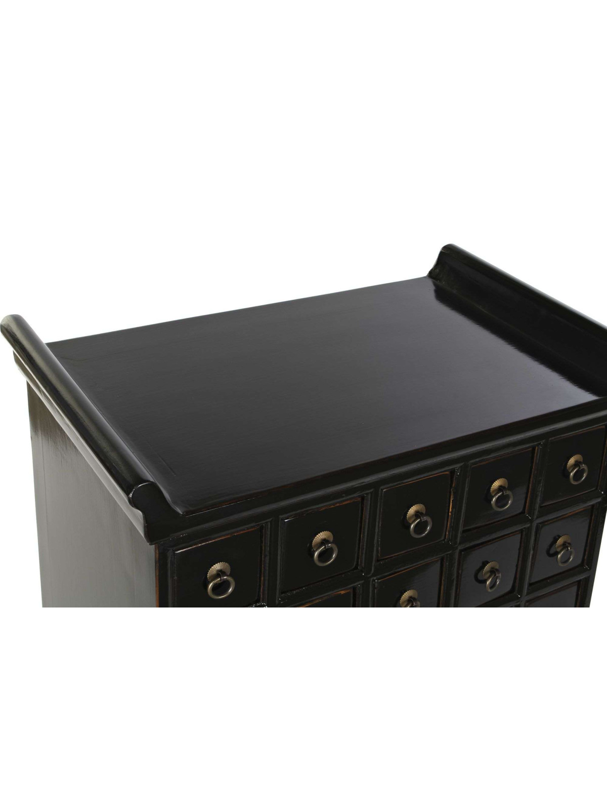 Console Sanya en bois d’orme noire