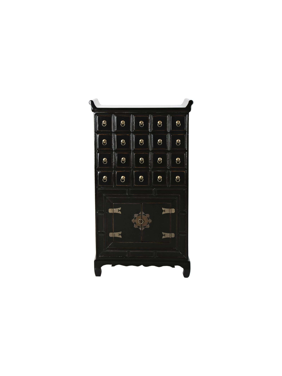 Console Sanya en bois d’orme noire