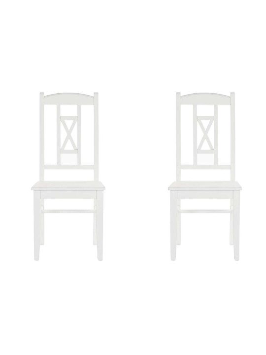 Set de 2 chaises Williston en bois blanc