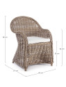 Fauteuil Martin bois naturel