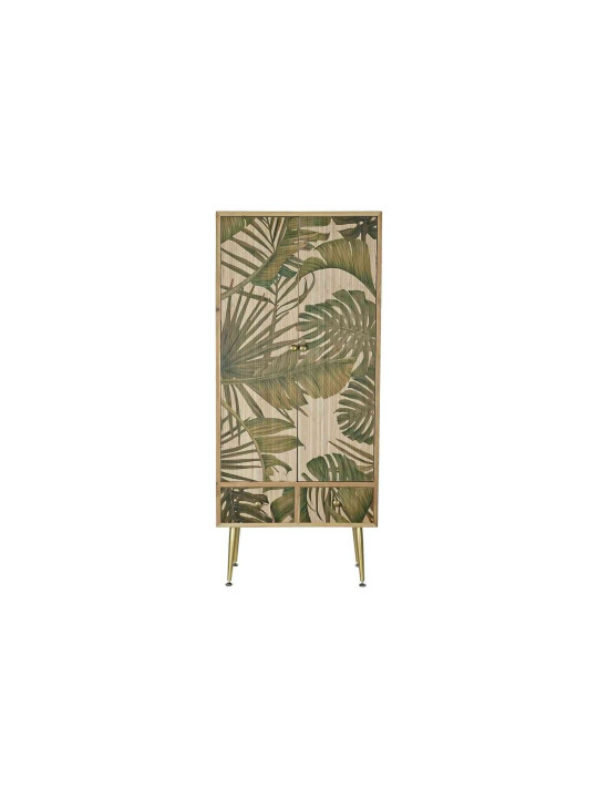 Armoire en bois motif tropical