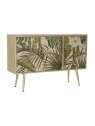 Buffet en bois motif tropical