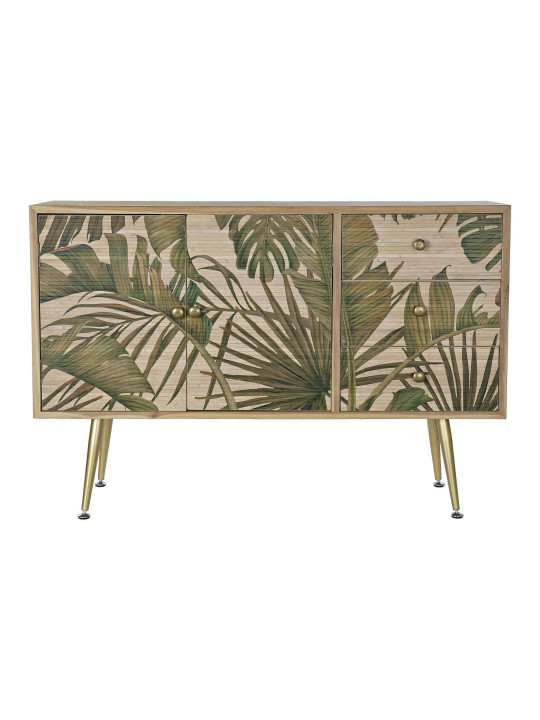 Buffet en bois motif tropical