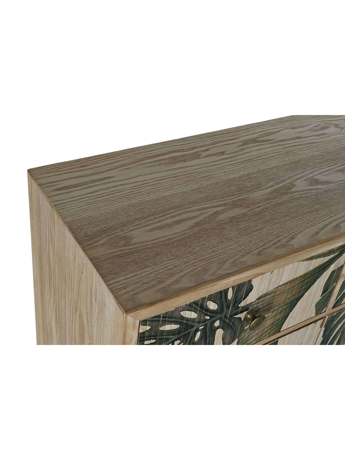 Buffet en bois motif tropical