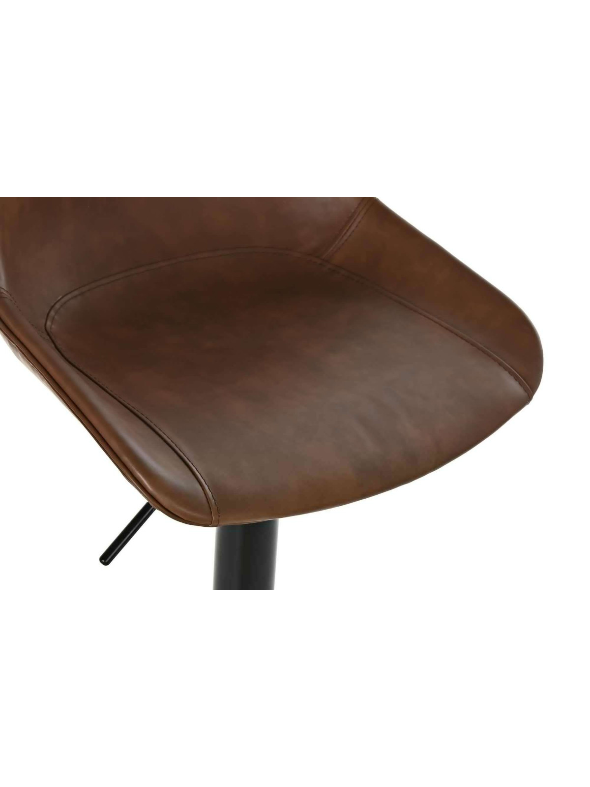 Chaise de bar réglable en cuir marron