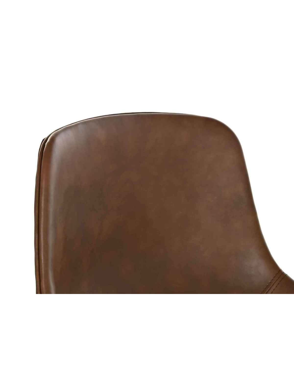 Chaise de bar réglable en cuir marron