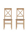 Set de 2 chaises en bois  Garance