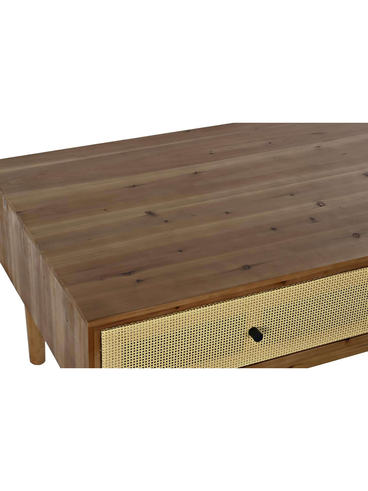 Table basse Millau bois et cannage en rotin