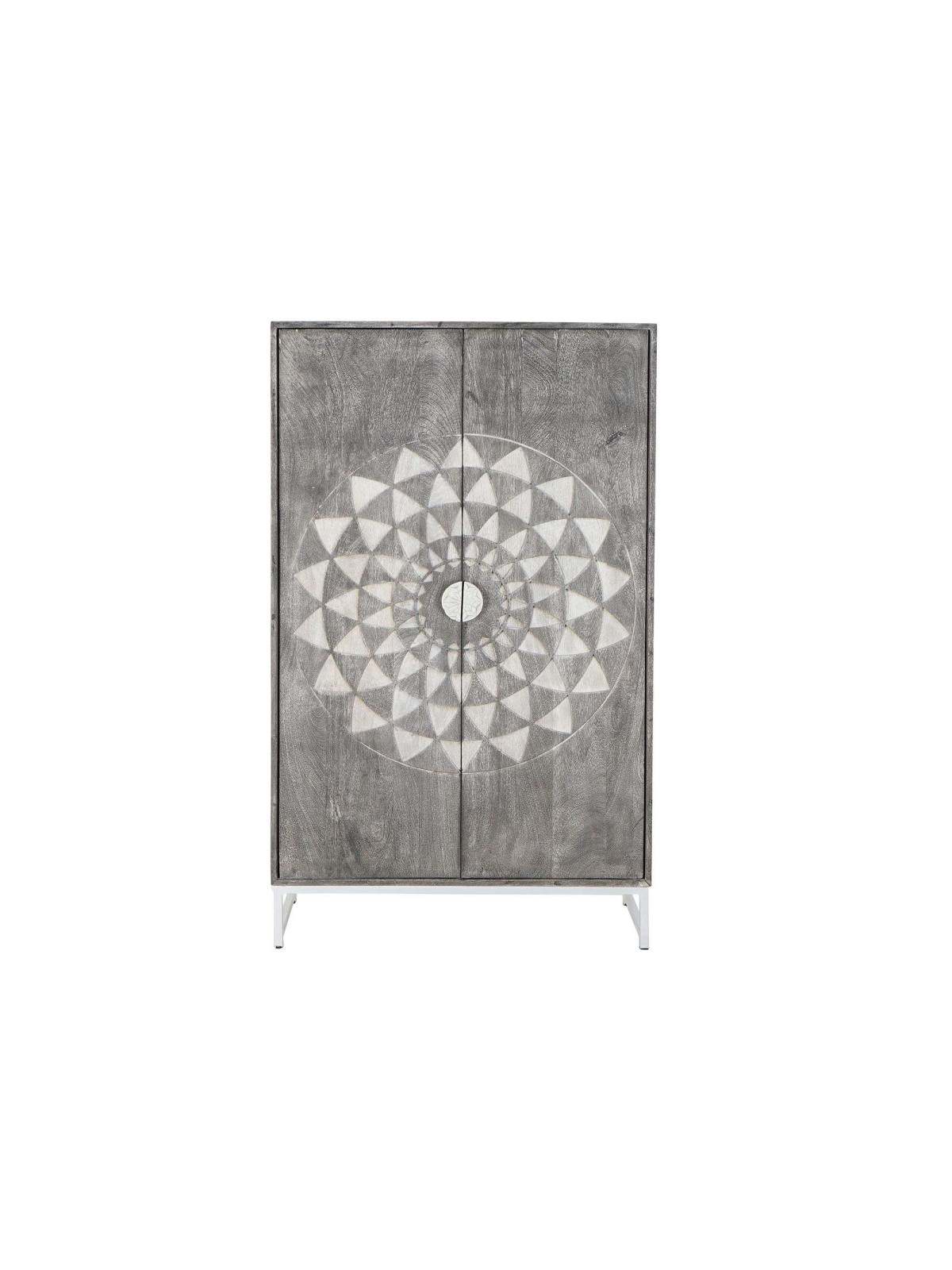 Armoire  Sanskrit en bois de manguier gris