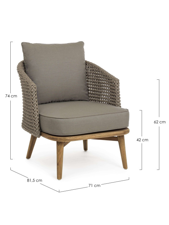 Fauteuil Ninfa en teck