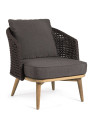 Fauteuil Ninfa en teck noir