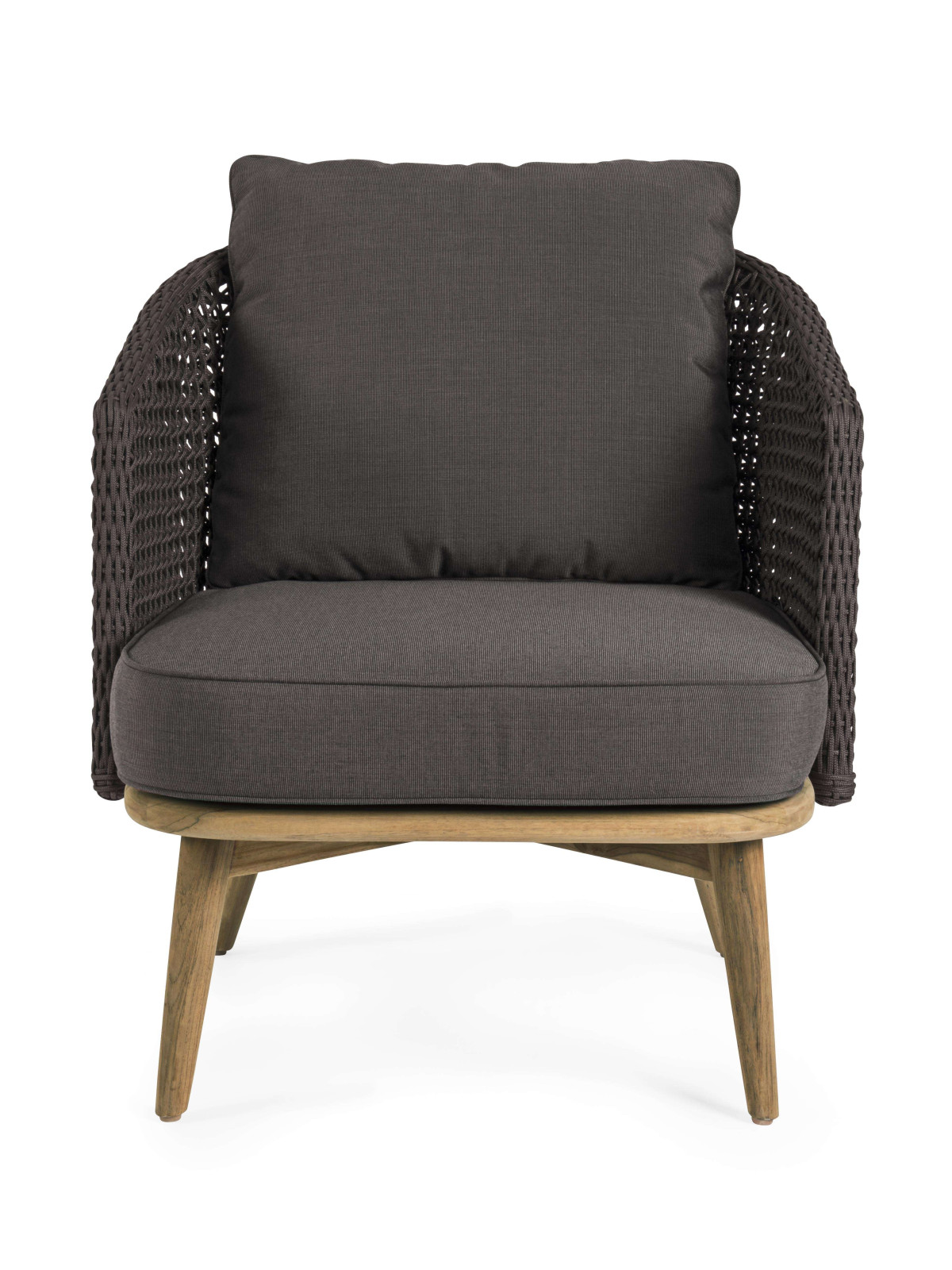 Fauteuil Ninfa en teck noir